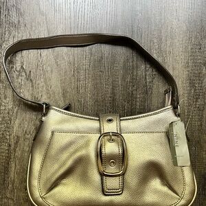 Nine West Metallic Gold Shoulder Bag